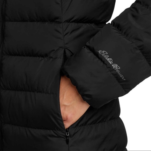 Eddie Bauer Ladies' Hooded Down Duffle Coat, Black (XXL) - Picture 6 of 6
